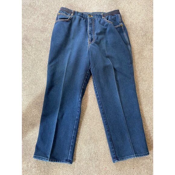 Vintage Gitano High-Rise Stretch Denim Jeans Elastic Waistband Size 34 - Picture 1 of 10